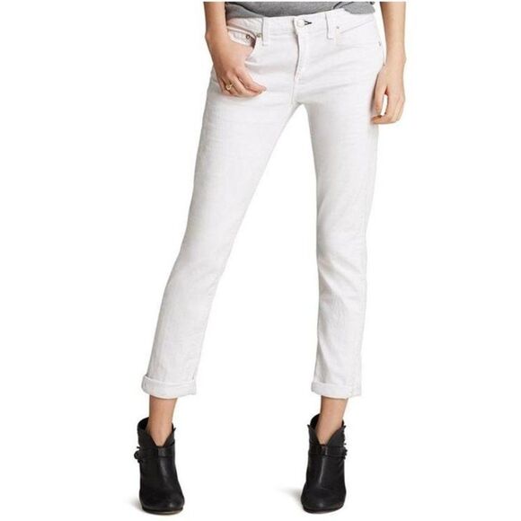 Rag & Bone Dre Jeans Women's Aged Bright White Slim Fit Boyfriend Size 26 - Picture 1 of 13
